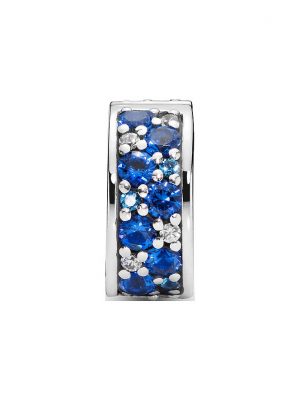 Pandora Charm Moments Blauer Pavé-Clip 791817NSBMX