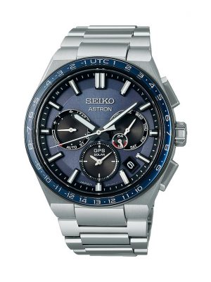 Seiko Herrenuhr GPS Solar Dual Time SSH109J1