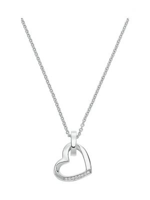 JETTE Kette TWISTED HEART 87088227 925er Silber rhodiniert